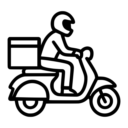 Moto Delivery Rider Silhouette - Digital File - XCS Friendly Digital My Custom Designs PDF