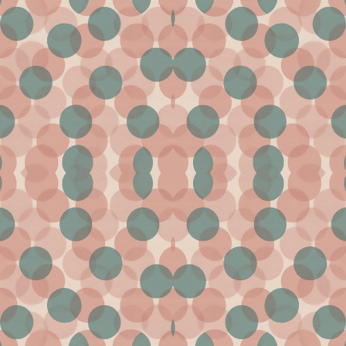 Minimal and Modern - Overlapping Transparent Circles In Dusty Pink And Teal - Pattern - Digital File Digital My Custom Designs PDF