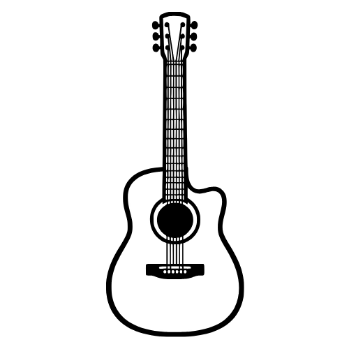 Acoustic Guitar Design - Vector Graphics - Digital File Digital My Custom Designs PDF