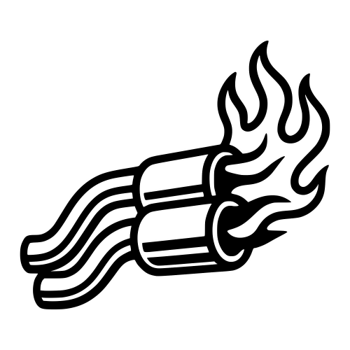 Exhaust Pipes With Flames - Digital File - XCS Friendly Digital My Custom Designs PDF