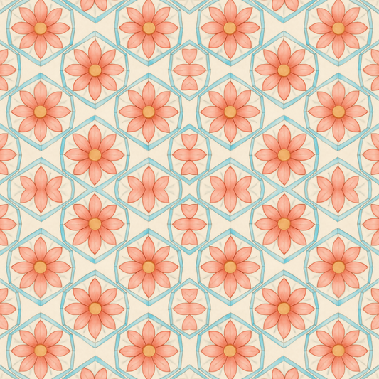 Floral Geometric Fusion - Flower Petals Radiating Pattern - Digital File Digital My Custom Designs PDF