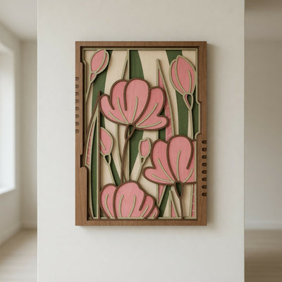 Flowers 1 - Layered Line Designs - Nature - Digital File Digital My Custom Designs