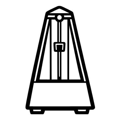 Metronome Outline - Vector Graphics - Digital File Digital My Custom Designs PDF