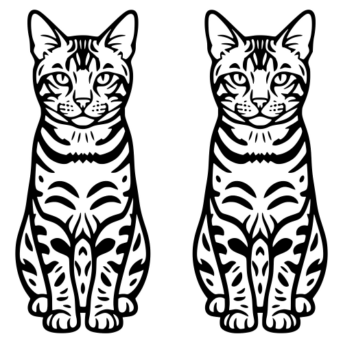 Bengal Cat Pattern - Digital File - XCS Friendly Digital My Custom Designs PDF