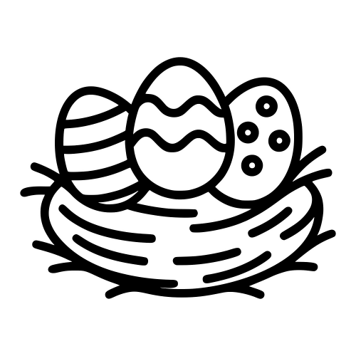 Easter Eggs in a Nest - Digital File - XCS Friendly Digital My Custom Designs PDF
