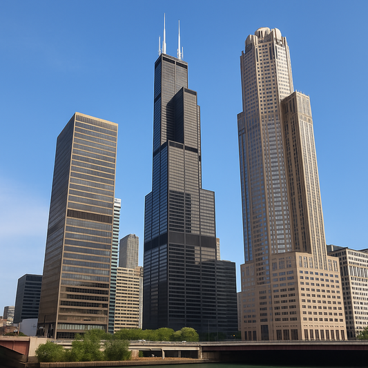 Willis Tower - Illinois United States - Rendered - Digital File Digital My Custom Designs PDF