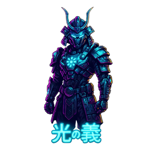 Samurai Neon - T Shirt Design - Pop Culture & fandom - Digital File