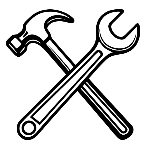 Hammer and Wrench Crossed - Vector Graphics - Digital File Digital My Custom Designs PDF