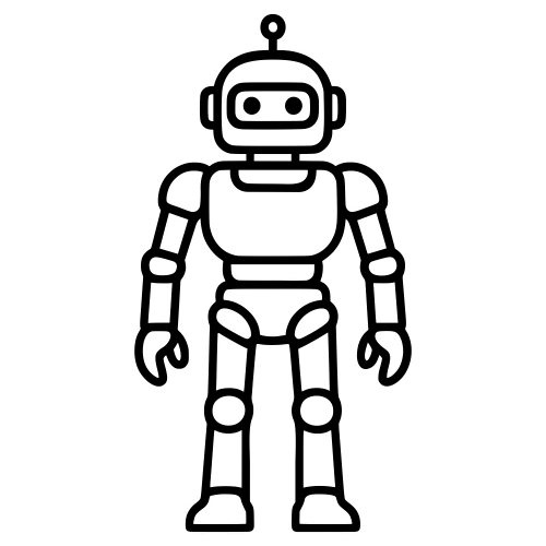 Robot Outline - Digital File - XCS Friendly Digital My Custom Designs PDF