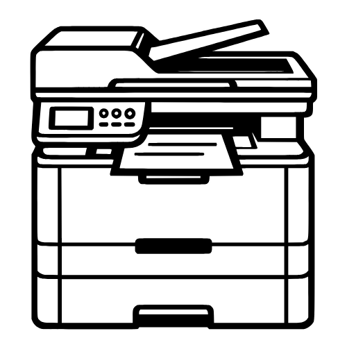 Office Printer Outline - Vector Graphics - Digital File Digital My Custom Designs PDF
