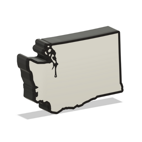 Washington Wall Lightbox - United States - 3D Print File - Digital File Digital My Custom Designs