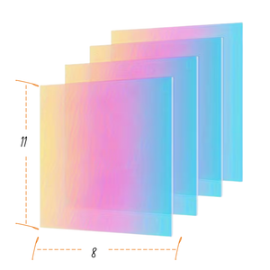 Transparent Rainbow Acrylic Sheets - Size 8 X 12 inch - Seller Supplies My Custom Designs