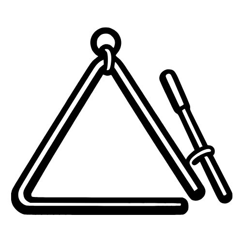 Triangle Instrument Sketch - Vector Graphics - Digital File Digital My Custom Designs PDF