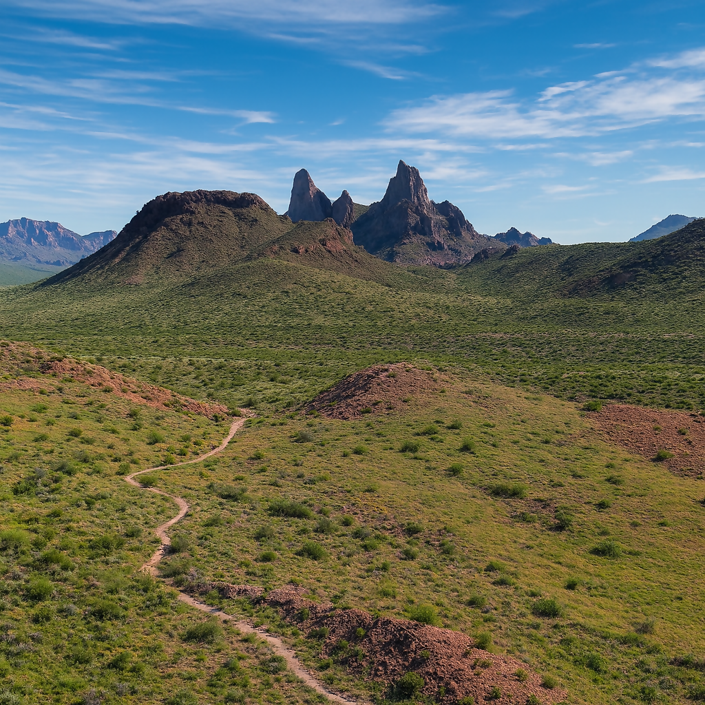 Mule Ears Peaks - Big Bend National Park - Texas United States - Rendered - Digital File Digital My Custom Designs PDF