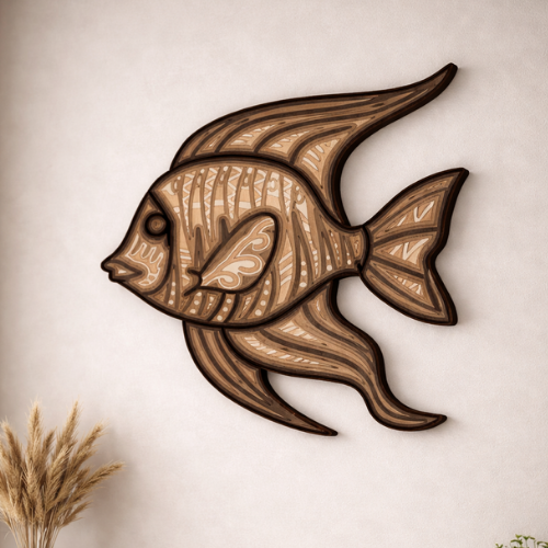 Angelfish - Layered Line Designs - Digital File Digital My Custom Designs