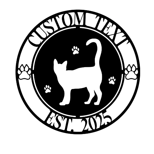 Cat negative - Metal Sign / Home Decor - Digital File Digital My Custom Designs ZIP File