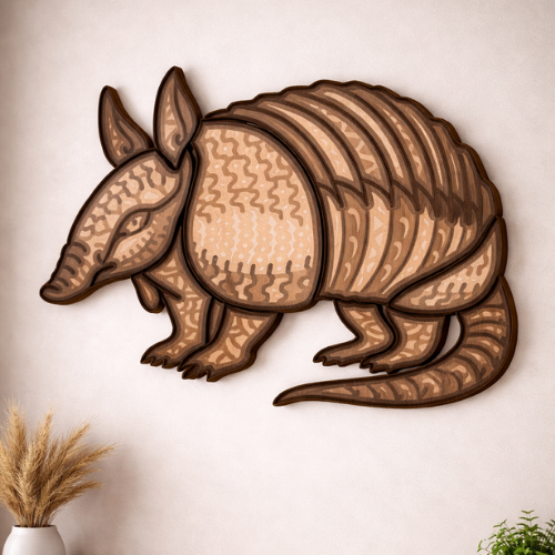 Armadillo - Layered Line Designs - Digital file Digital My Custom Designs