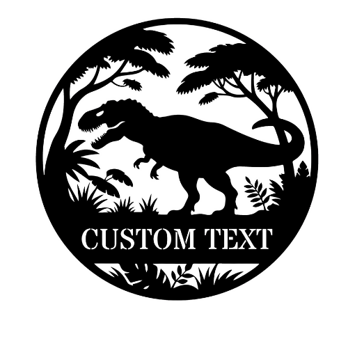 T-Rex Silhouette - Wall / Home Decor - Digital File Digital My Custom Designs ZIP File