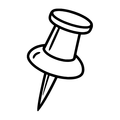 Push Pin Outline - Vector Graphics - Digital File Digital My Custom Designs PDF