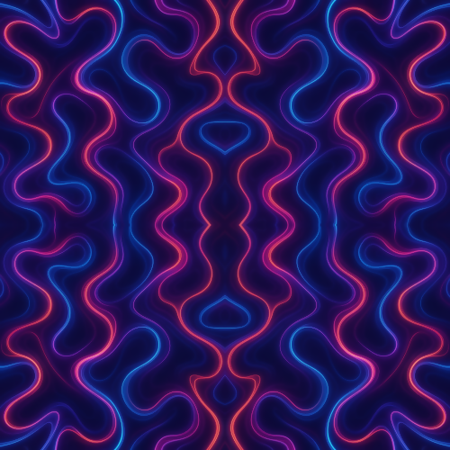 Geometric and Abstract - Fluid Geometry with Neon Plasma Trails - Pattern - Digital File Digital My Custom Designs PDF