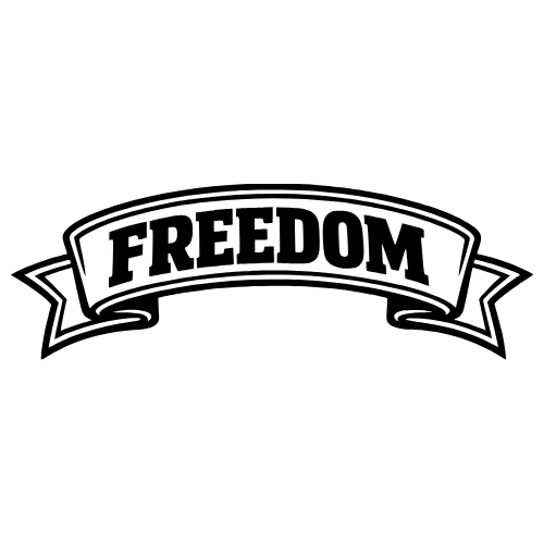Freedom Text Banner - Digital File - XCS Friendly