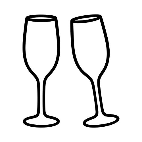 Champagne Flute Silhouette - Digital File - XCS Friendly Digital My Custom Designs PDF