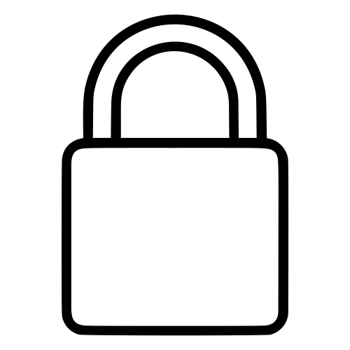 Padlock Outline - Vector Graphics - Digital File