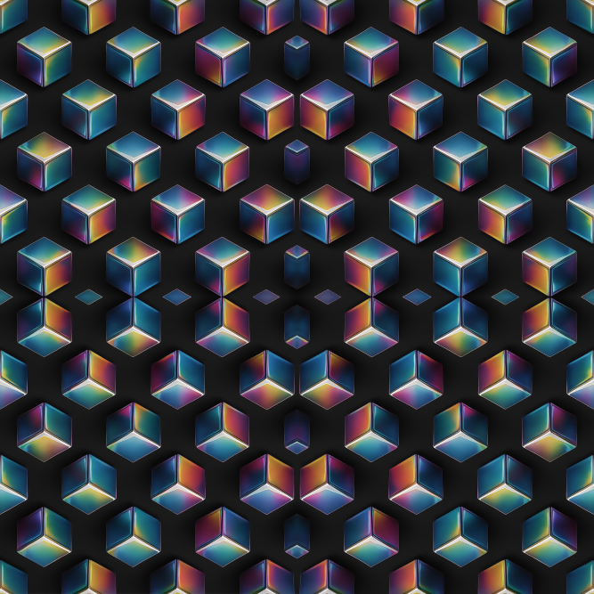 Geometric Abstract - Chrome Plated Cubes - Pattern - Digital File Digital My Custom Designs PNG