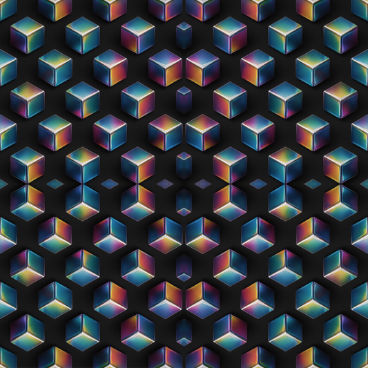 Geometric Abstract - Chrome Plated Cubes - Pattern - Digital File Digital My Custom Designs PNG