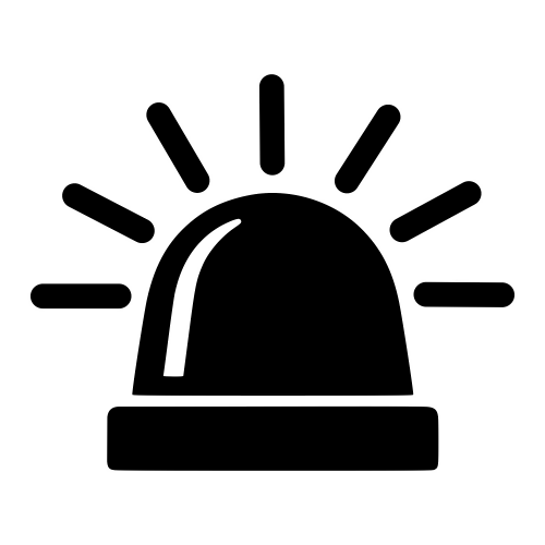 Ambulance Siren Icon Silhouette - Vector Graphics - Digital File Digital My Custom Designs PDF