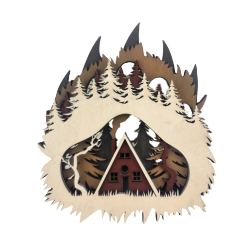 Bear Paw - Wilderness - Layered Nature Design - Digital File Digital My Custom Designs SVG