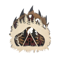 Bear Paw - Wilderness - Layered Nature Design - Digital File Digital My Custom Designs SVG