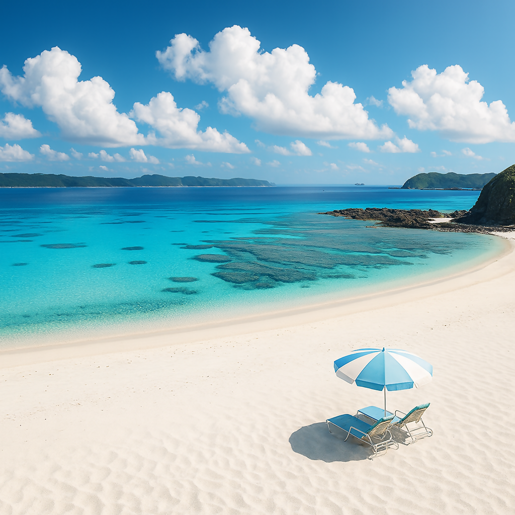 Furuzamami Beach - Zamami Island - Okinawa Japan - Asia - Rendered - Digital File Digital My Custom Designs PDF