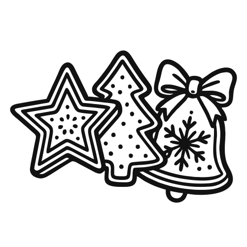 Cookie Cutter Shapes (Star, Tree, Bell) - Digital File - XCS Friendly Digital My Custom Designs PDF