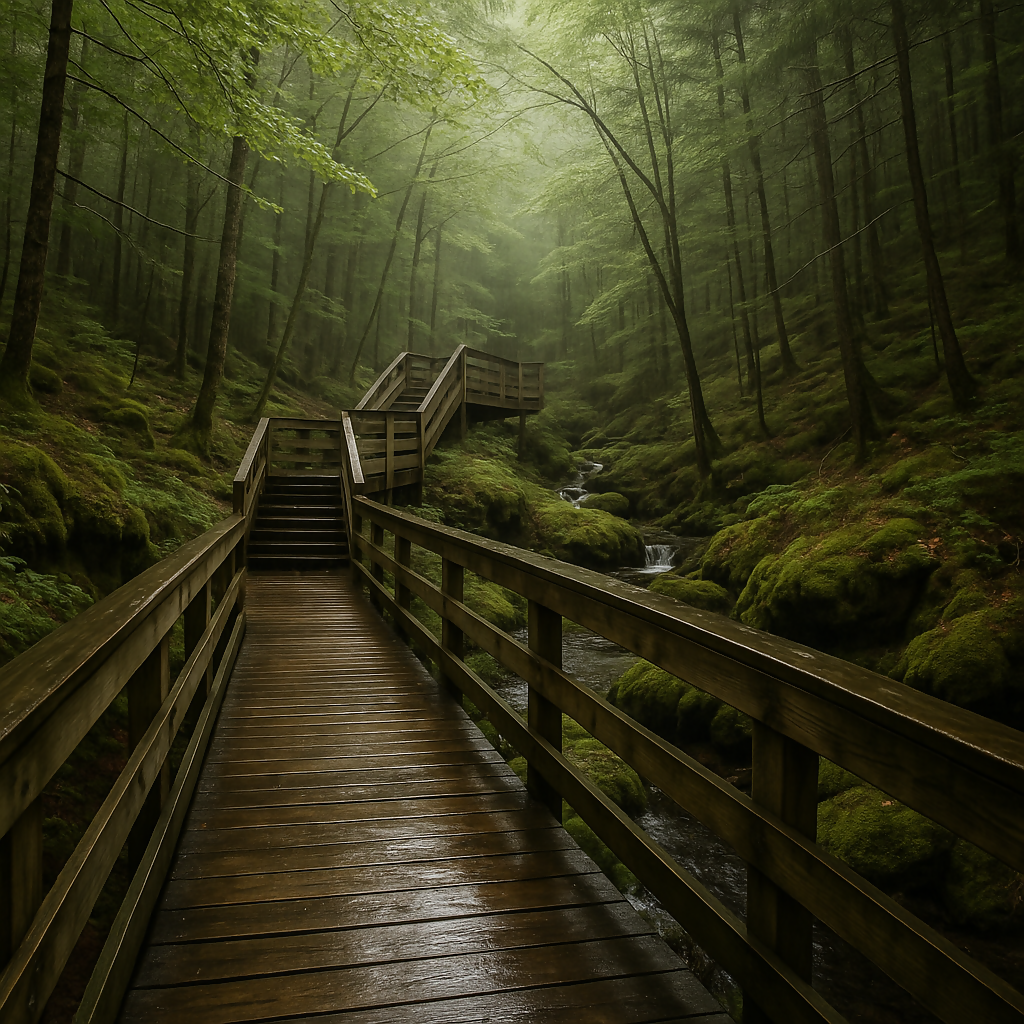 Dickson Falls Trail - Fundy National Park - New Brunswick Canada - Rendered - Digital File Digital My Custom Designs PDF