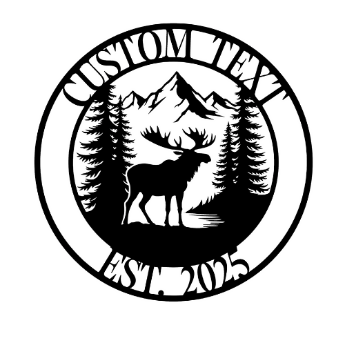 Moose Mountains - Metal Sign / Home Decor - Digital File Digital My Custom Designs ZIP File