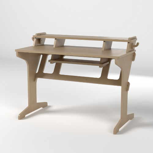 Flatpack CNC / Laser Modern Desk Design - 18mm - 4x8 sheet - Digital File Digital My Custom Designs DXF