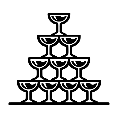 Bride Champagne Tower - Digital File - XCS Friendly Digital My Custom Designs PDF