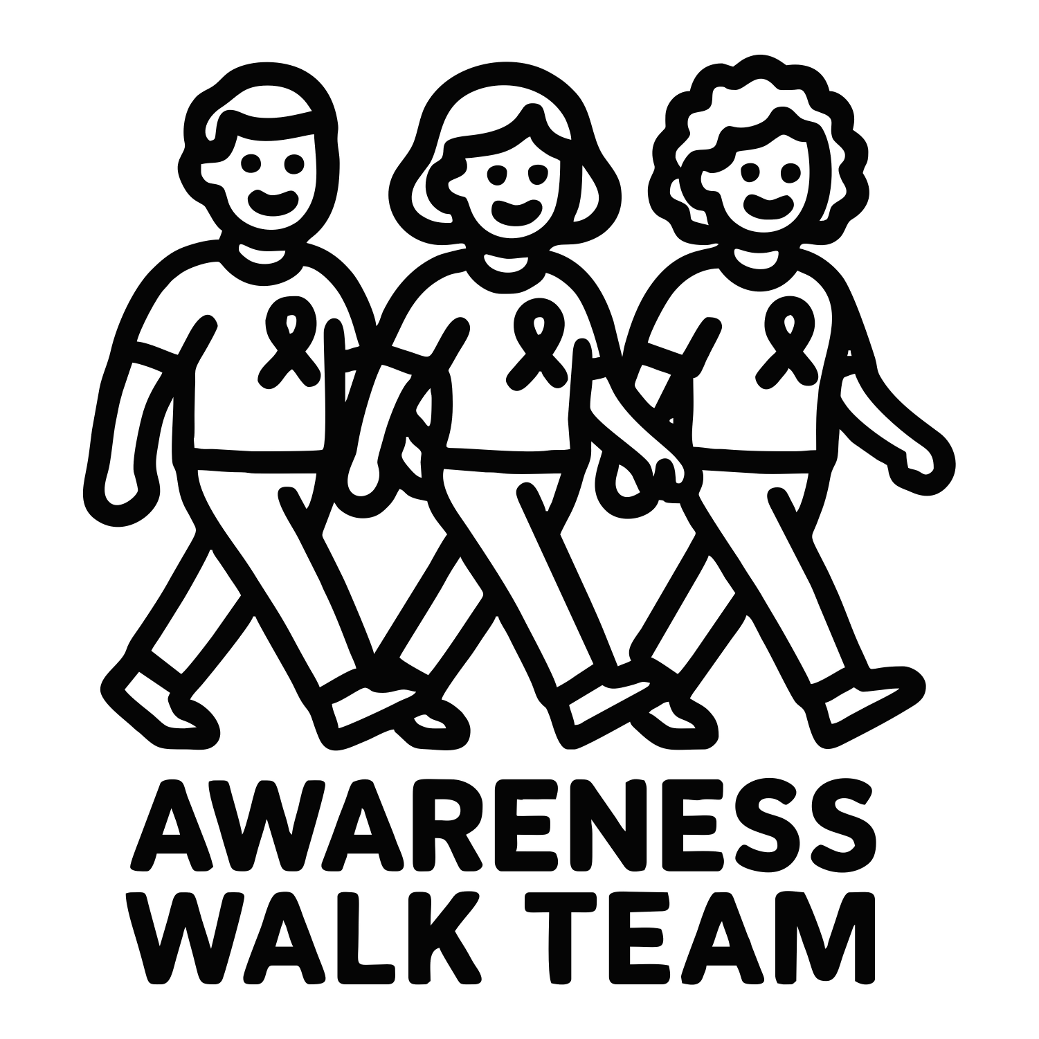 Awareness Walk Team Sketch - Digital File - XCS Friendly Digital My Custom Designs EPS