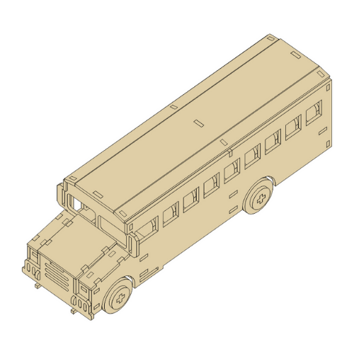 School Bus - Layered Puzzle Projects - Digital File Digital My Custom Designs ZIP File