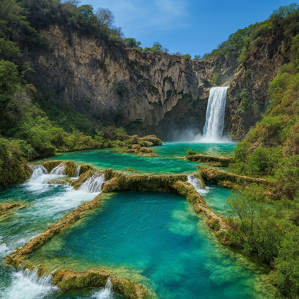 El Salto Waterfall (Cascada El Salto) - Huasteca Potosina - San Luis Potosí Mexico - Rendered - Digital File Digital My Custom Designs PDF
