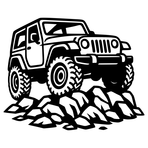 Jeep Off-Road Climbing Rocks - Digital File - XCS Friendly Digital My Custom Designs PDF