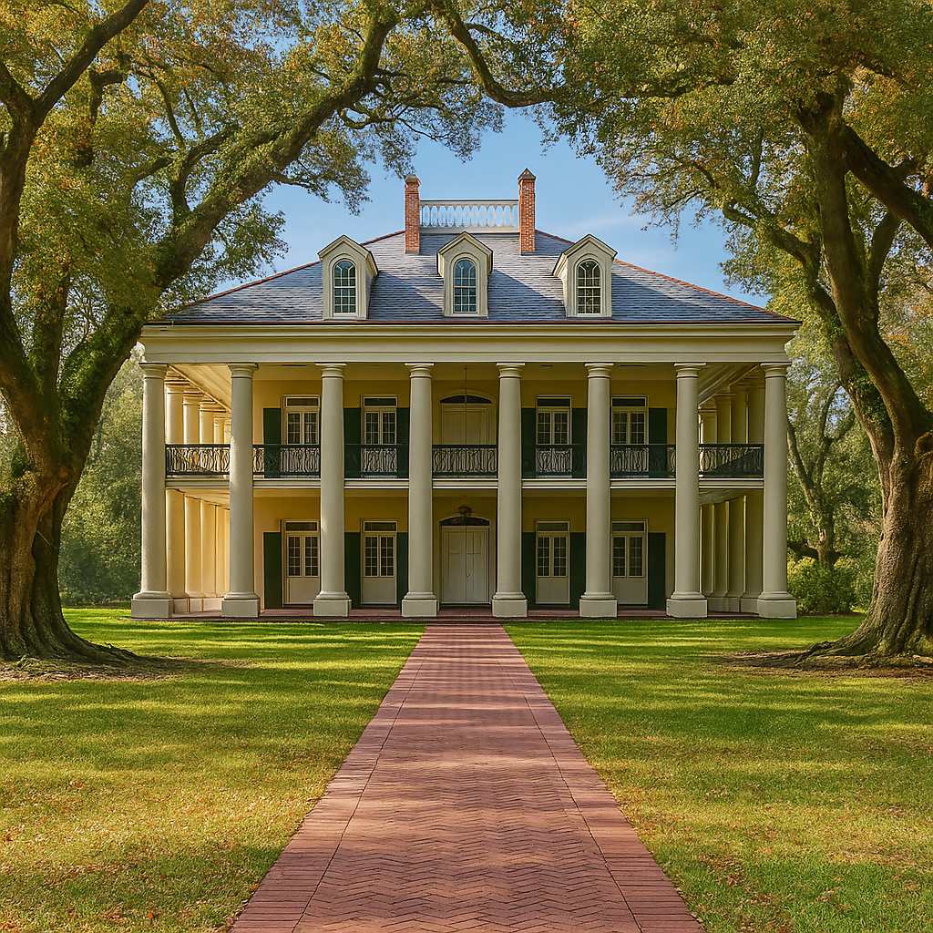 Big House - Oak Alley Plantation - Louisiana United States - Rendered - Digital File Digital My Custom Designs PDF