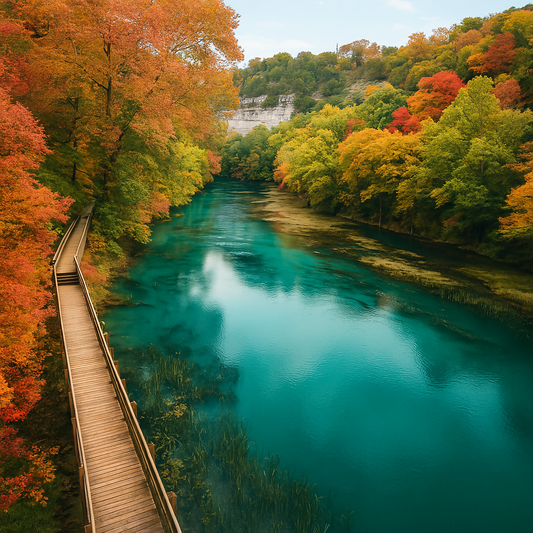 Ha Ha Tonka Spring Boardwalk Trail - Ha Ha Tonka State Park - Missouri United States- Rendered - Digital File Digital My Custom Designs PDF