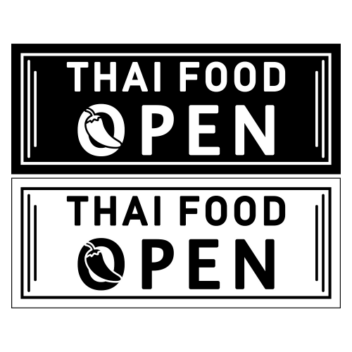Thai Food Open Sign - Digital File - XCS Friendly Digital My Custom Designs PDF