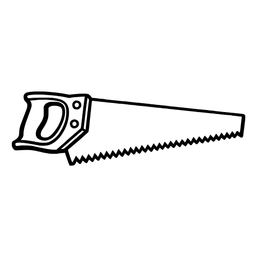 Woodworking Saw Sketch - Vector Graphics - Digital File