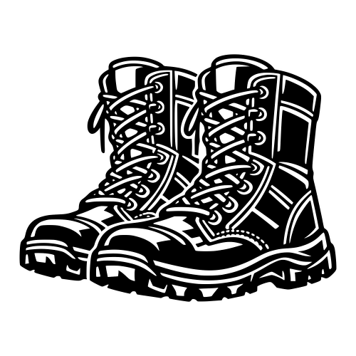 Tactical Police Boots - Vector Graphics - Digital File Digital My Custom Designs PDF