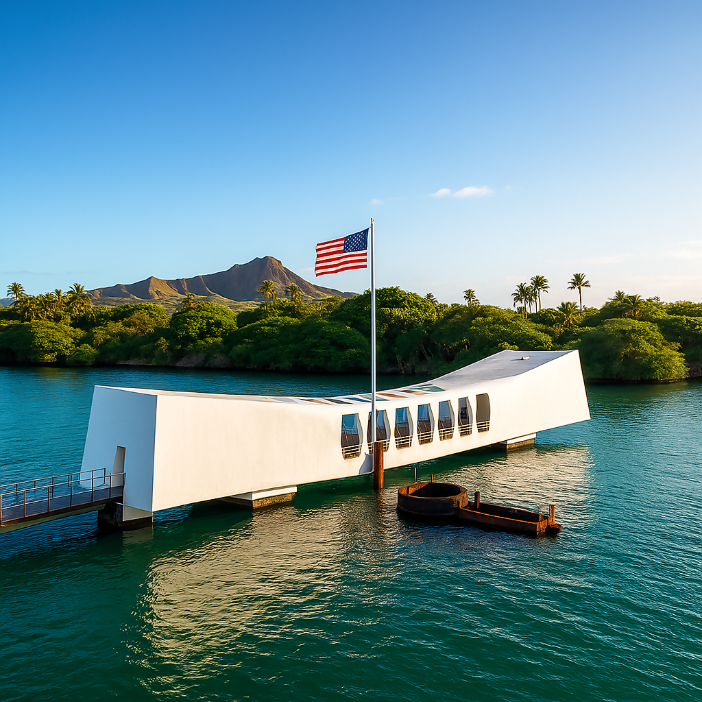 USS Arizona Memorial - Pearl Harbor National Memorial - Hawaii United States - Rendered - Digital File Digital My Custom Designs PDF