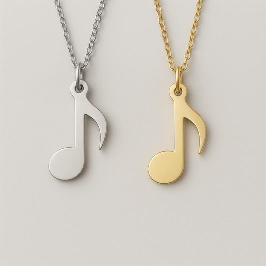Engravable Gold & Silver Music Notes My Custom Designs