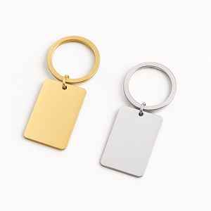 Personalized Gold & Silver Bag Tag Luggage Keychains